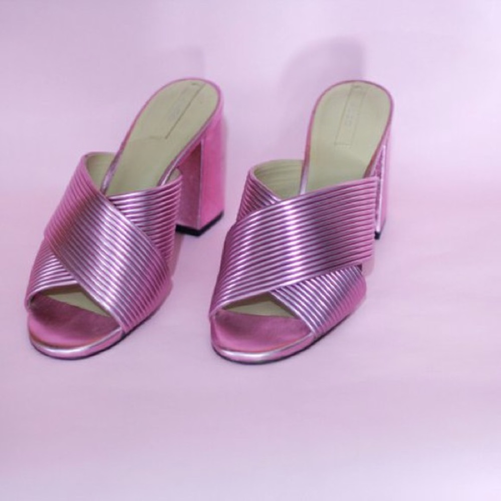 Metallic mules